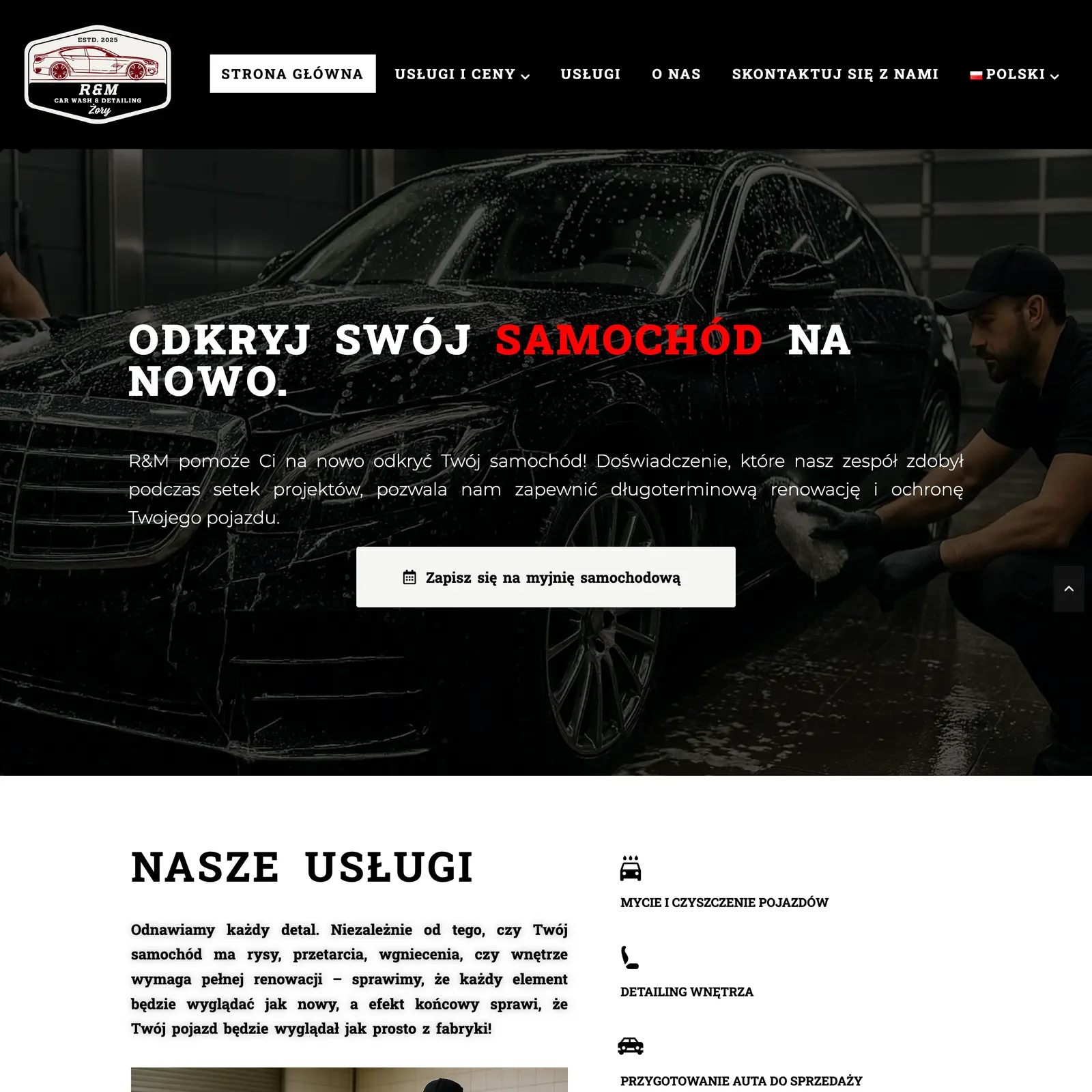 Сайт автомобільного детейлінгу R&M